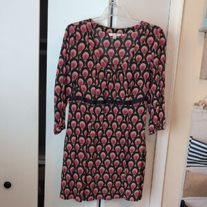 Boden Dress with Pink and Blue Pattern